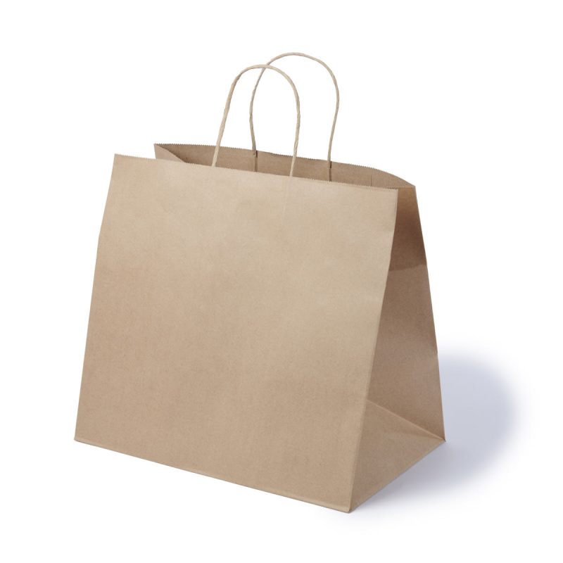 320x350+230mm Large Twisted Handle Kraft Paper Bags