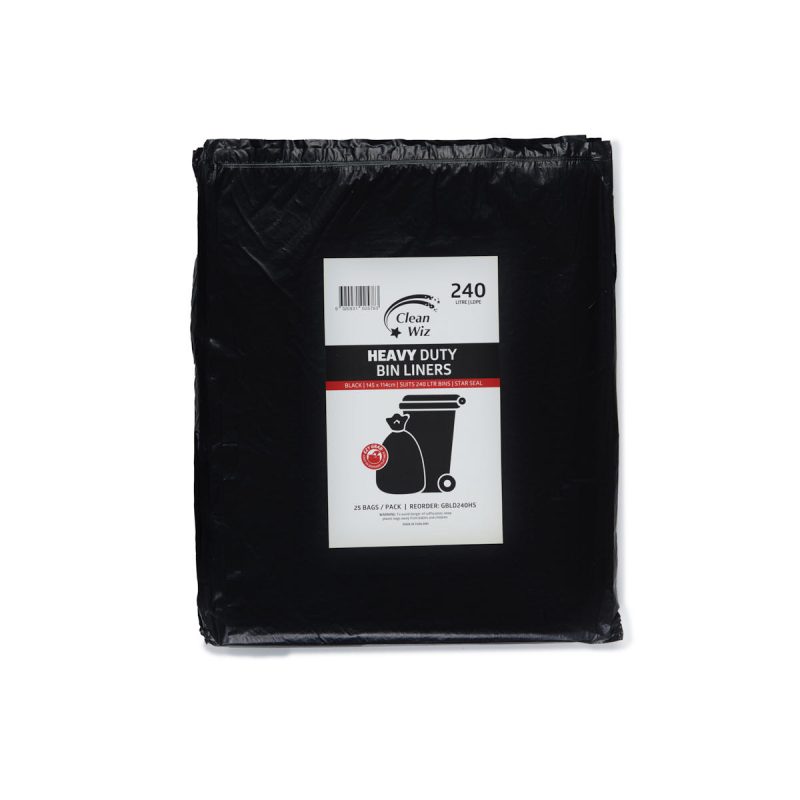 240ltr Heavy Duty Bin Liner, Star Seal