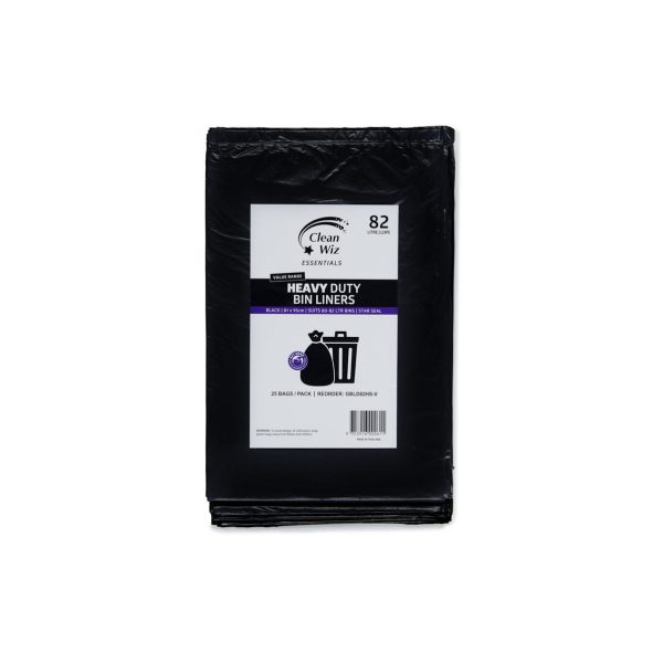 "Value" 82ltr Heavy Duty Bin Liner, Star Seal