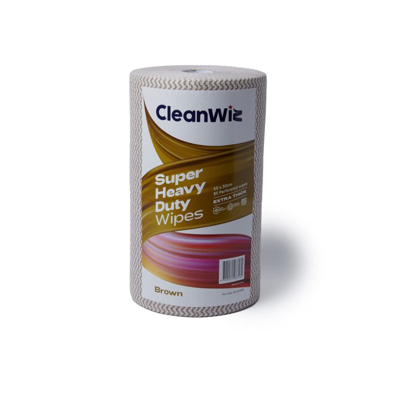 Brown Wipes Super Heavy Duty 50x30cm, 85/Roll