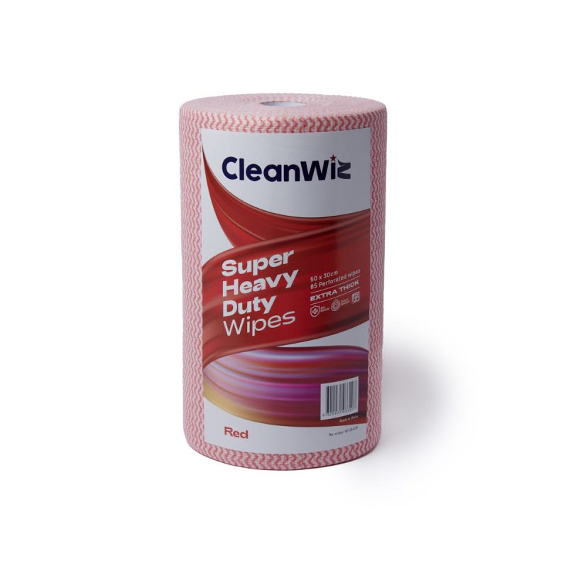 Red Wipes Super Heavy Duty 50x30cm, 85/Roll
